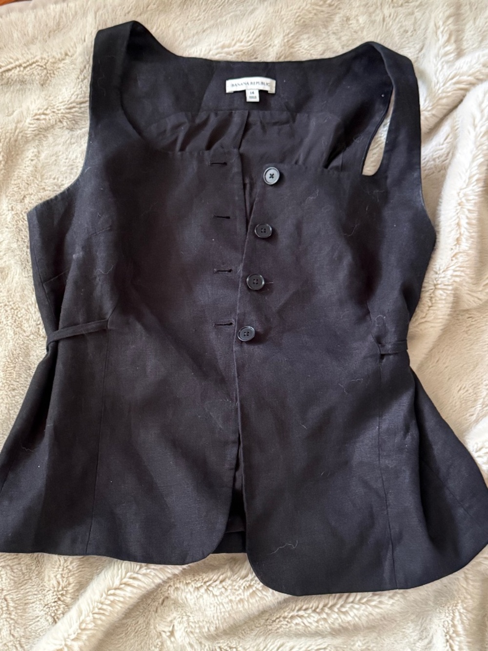 Banana Republic Black Sleeveless vest